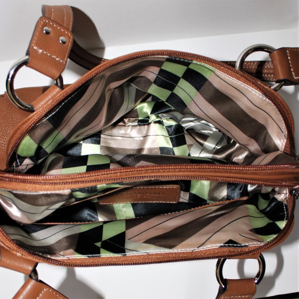 Tignanello Tan Leather Shoulder Bag - Picture 7 of 8